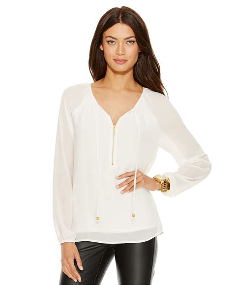 michael kors blouses at macy's|michael kors outlet.